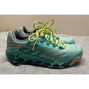 Merrell Womens All Out Peak Performance Vibram Size 6 Sea Blue Adventurine